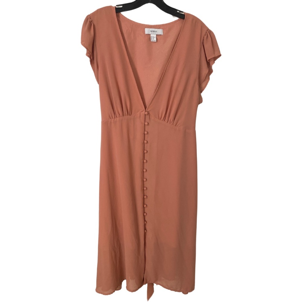 ✨️3/$20 ✨️ Elegant Terracotta Midi Dress - Picture 1 of 3